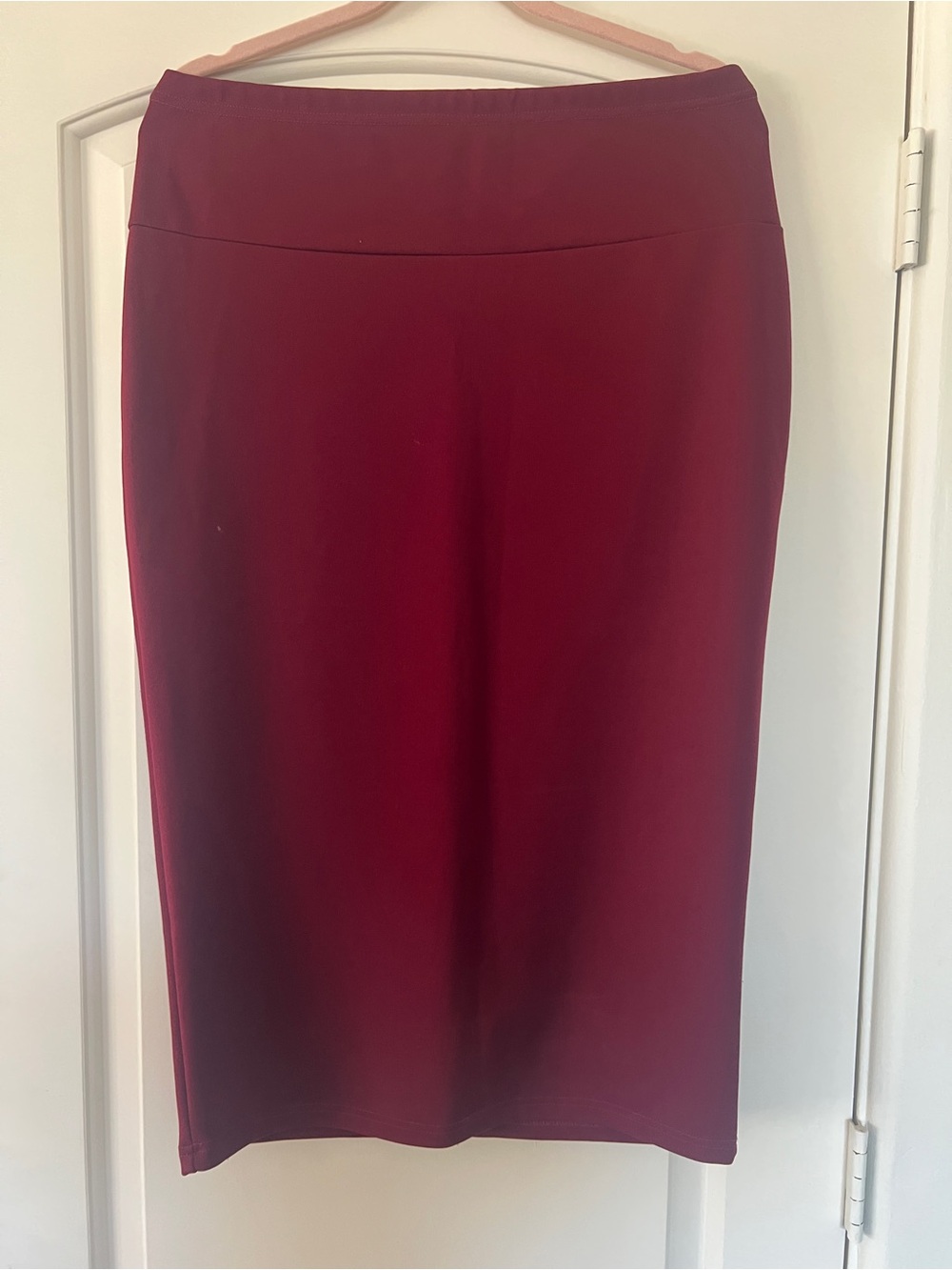 SHEIN Burgundy Pencil Skirt